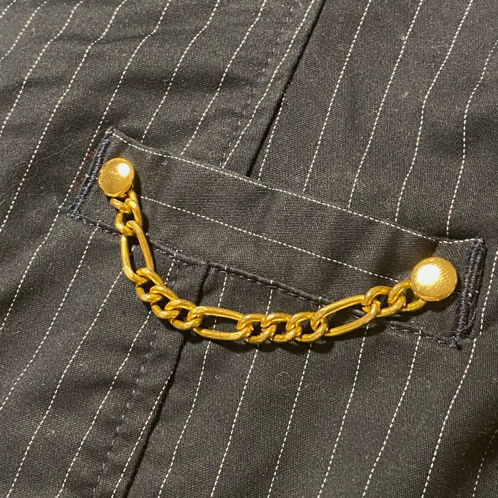 Guess Black Pinstripe vest with fantastic Details